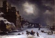 Rembrandt Harmensz Van Rijn City wall in the winter France oil painting artist